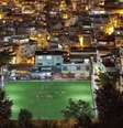 Campo no Morro da Mineira sendo iluminado pela energia gerada com a movimentação dos jogadores  Foto: Shell