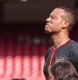 Luis Fabiano jogou com a braçadeira de capitão sua última partida pelo São Paulo  Foto: Leonardo Benassatto / Futura Press