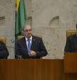 Na  solenidade  de  abertura do ano Judiciário, o procurador-geral da República, Rodrigo Janot,  o presidente da Câmara dos Deputados, Eduardo Cunha, e o ministro da Justiça, José Eduardo Cardozo  Foto: Agência Brasil