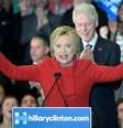 A ex-secretária de Estado Hillary Clinton superou por pouco o senador Bernie Sanders no lado democrata  Foto: EFE