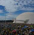 Manifestantes se concentram na manhã deste domingo (13) em Brasília, no Distrito Federal  Foto: Facebook/Movimento Brasil Livre / Reprodução