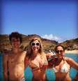 Bruno Cardoso, Luciana Cardoso e Susana Vieira curtindo praia no Caribe  Foto: Instagram/@susanavieiraoficial / Reprodução