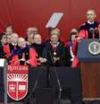 Obama critica Trump em universidade de Nova York  Foto: Agência Brasil