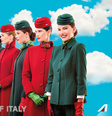 Imagem dos uniformes divulgados no Facebook da Alitalia traz o slogan "Made of Italy"  Foto: Faceboo/Reprodução/@Alitalia