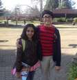 Tanishq acompanhado da sua irmã, Tiara, de 10 anos, que também faz parte de um grupo de notáveis  Foto: Twitter / Reprodução
