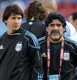 Maradona foi técnico da Argentina na disputa da Copa do Mundo de 2010  Foto: Getty Images 