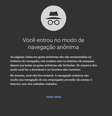 O Google Chrome avisa que você não fica invisível ao entrar no modo de navegação anônima  Foto: Google Chrome