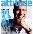 Príncipe William na capa da revista ‘Attitude’  Foto: Divulgação