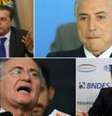 Sérgio Machado (abaixo, à dir.) implicou Henrique Alves, Temer e Renan  Foto: Ag. Brasil/Lula Marques-AGPT/Ag. Petrobras / BBC News Brasil