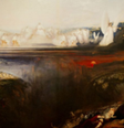 Juízo Final em quadro de John Martin; Deus aparece no trono e, à esquerda, as forças de Satã são derrotadas  Foto: Alamy / BBC News Brasil