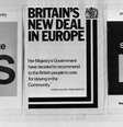 Cartaz do referendo de 1975, durante o governo do primeiro-ministro Harold Wilson   Foto: Getty Images