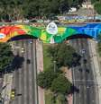 Túnel Novo, primeira via da cidade a receber decoração olímpica especial   Foto: Agência Brasil
