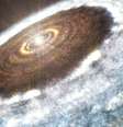 O anel de neve se formou a uma distância maior do que o normal, o que possibilitou a observação  Foto: NRAO/AUI/NSF / BBC News Brasil