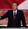 Ted Cruz, durante discurso na convenção republicana  Foto: Getty Images