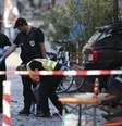 Polícia faz investigações no local do atentado na cidade de Ansbach, na Alemanha.  Foto: EFE