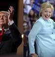 Donald Trump, candidato republicano, e Hillary Clinton, candidata democrata  Foto: Getty Images