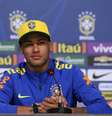 Atacante Neymar em entrevista coletiva na Granja Comary  Foto: Lucas Figueiredo/MowaPress / LANCE!