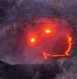 Lava forma um "rosto feliz" em vulcão nos Estados Unidos  Foto: BBC / BBCBrasil.com