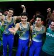 Equipe brasileira masculina de Ginástica Artística  Foto:  Alex Livesey  / Getty Images