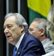 Lewandowski, que preside os trabalhos no Senado, pediu que os senadores se pautem pela lei.  Foto: Geraldo Magela/ Agência Senado