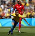 Neymar comemora um dos gols que marcou contra Honduras  Foto: Getty Images