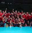 Seleção norte-americana comemora a medalha de bronze na Olimpíada Rio 2016  Foto: Getty Images