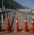 Interdição após desabamento de parte da ciclovia Tim Maia, na Avenida Niemeyer  Foto: Agência Brasil