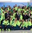 O presidente interino Michel Temer recebe os atletas olímpicos no Palácio do Planalto   Foto: Agência Brasil