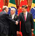 Presidente e ministros aproveitam oportunidade para buscar relacionamento pessoal com líderes de outros países  Foto: Beto Barata/PR