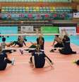 Seleção Brasileira feminina de vôlei sentado durante disputa de torneio na China, neste ano  Foto: Divulgação/ABVP