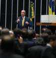 Eduardo Cunha recebeu hoje na votação que cassou o seu mandato menos de 4% dos votos daqueles que o elegeram ao posto máximo da Casa   Foto: Fabio Rodrigues Pozzebom/Agência Brasil
