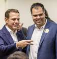 O candidato do PSDB à Prefeitura de São Paulo João Doria acompanhado do seu vice, Bruno Covas  Foto: Suamy Beydoun/Futura Press