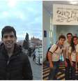 Arthur Pessoa em Praga e nos tempos da Escola Técnica Estadual Cícero Dias (último à dir.): aprendendo no colégio disciplinas que às vezes nem aparecem no currículo de faculdades  Foto: Arquivo Pessoal