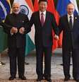 Os respectivos representantes do bloco dos Brics: Michel Temer (Brasil), Narenda Modi (Índia), Xi Jinping (China), Vladimir Putin (Rússia) e Jacob Zuma (África do Sul)  Foto: European Photopress Agency