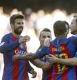 Rafinha Alcántara celebra com os companheiros de equipe o gol contra o Deportivo de La Coruña,   Foto: EFE