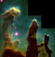Imagem da nebulosa de Águia, obtida pelo telescópio espacial Hubble  Foto: NASA/ Jeff Hester. aul Scowen Universidade do Arizona