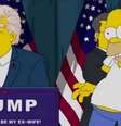 Em um dos episódios de Os Simpsons, Trump faz campanha para presidente  Foto: Reprodução
