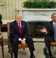 Donald Trump e Barack Obama se encontraram na Casa Branca  Foto: EFE