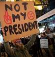 Manifestantes protestam contra a eleição de Donald Trump em Nova York  Foto: Getty Images