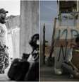 Gabriel Chaim (esq.) está há sete meses na frente de batalha em Mossul; Felipe Dana (dir.) está acompanhando os deslocados pelo conflito   Foto: Jana Andert / Mstyslav Chernov / BBC News Brasil
