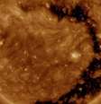 O tamanho do buraco coronal é 'substancial', afirma a agência espacial americana   Foto: Laboratório de Dinâmica Solar da Nasa