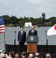 Barack Obama, presidente dos Estados Unidos, e Shinzo Abe, primeiro-ministro do Japão.   Foto: Reuters