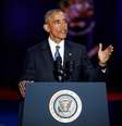 Barack Obama falou diante de multidão em Chicago  Foto: EFE