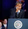 O presidente dos Estados Unidos Barack Obama faz seu discurso de despedida e se emociona  Foto: EFE