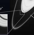 Ao ser identificada, Peggy era uma mancha comprida e brilhante na borda do anel A de Saturno  Foto: NASA/JPL/Caltech/SSI