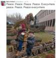 'Paz. Paz. Paz. Paz. Em todos os lugares, paz. Paz. Paz em todos os lugares'. Desde que chegou à Turquia, a conta de Bana no Twitter se transformou em uma série de apelos pela paz na Síria  Foto: Twitter de Bana Alabed / BBC News Brasil