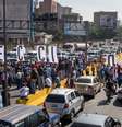 Protesto ocorrido nesta terça-feira em Caracas pede eleições gerais na Venezuela  Foto: EFE