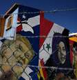 Muro pintado no México com o rosto de Donald Trump  Foto: Getty Images
