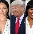 Rihanna tem telefone divulgado por rapper após criticar governo de Donald Trump  Foto: Getty Images / PurePeople