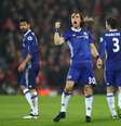 David Luiz comemora o gol de falta que marcou pelo Chelsea em clássico contra o Liverpool pelo Campeonato Inglês  Foto: Getty Images